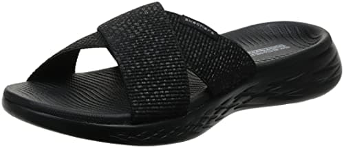 Image of Skechers Women's On-the-go 600 - Glistening Slide Sandal,Black,3 UK Wide