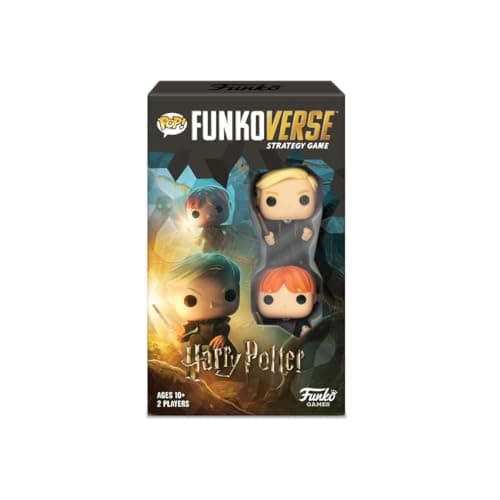 Image of Funko Games Funkoverse Harry Potter - French Version - Board Game - Draco Malfoy And Ron Weasley - 3'' (7.6 Cm) POP! - Light Strategy Board Game For Children & Adults (Ages 10+) - Gift Idea