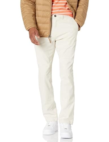Image of Amazon Essentials Men's Slim-Fit Casual Stretch Chino Trousers, Stone, 32W / 32L