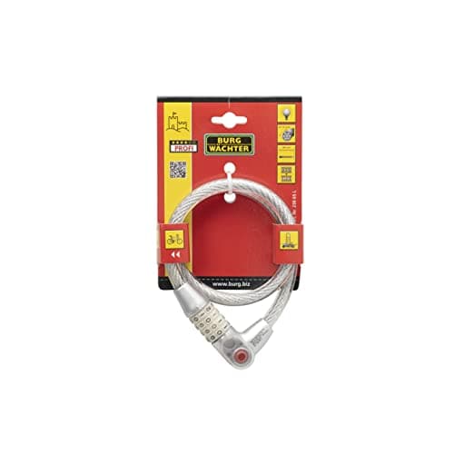 Image of Burg-Wächter Cable Lock with Lighted Combination, 4 digit Combination, Length: 65 cm, 230 65 L,Black