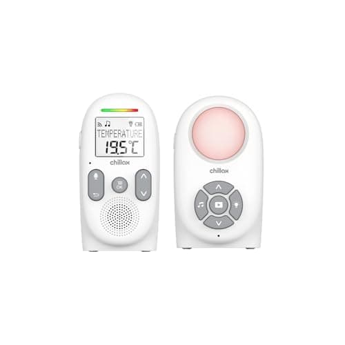 Image of CHILLAX - CB260 Audio Baby Monitor - DECT - LCD Screen - VOX and Eco Modes - Temperature Sensor with Alert - Sound Indicators - 340m Range - Night Light & 5 Lullabies - 13hour Autonomy - Walkie-Talkie