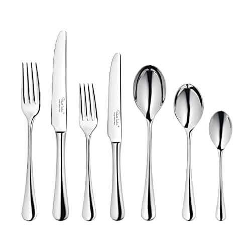 Image of Robert Welch Radford Bright, 42 Piece Cutlery Set for 6 People. Made from Stainless Steel. Dishwasher Safe.