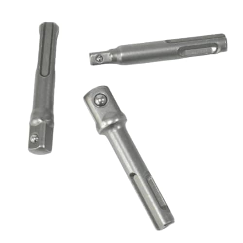 Image of SDS Plus to 1/4" 3/8" 1/2" Square Drive Shank Adapter Converter, Hex Bit Holder Rod for Hammer Drill, Impact Drill, Power Drill, Chuck Conversion Tool Accessory