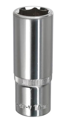 Image of Sealey Sp3817D Walldrive Socket 17Mm Deep 3/8Sq Drive Fully Polished