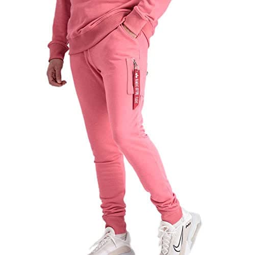 Image of Alpha Industries X-Fit Slim Cargo Mens Sweatpants Coral Red