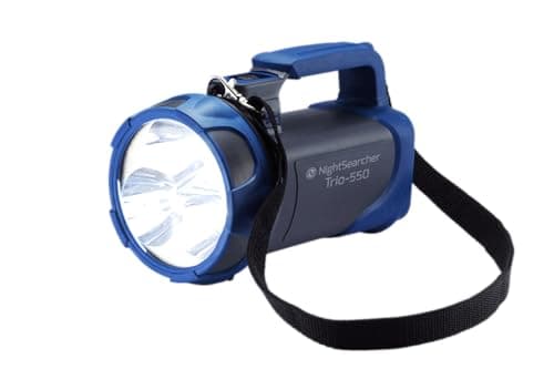 Image of NightSearcher Trio 550 – High Power Rechargeable LED Searchlight, Emergency Light and Power Bank, 550 Lumens with 600 Metre Beam