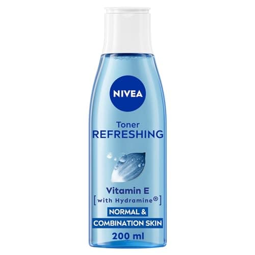 Image of NIVEA Refreshing Toner (200 ml), Face Toner with Vitamin E, Deeply Cleanses, Invigorates the Skin, and Removes Residue, Effective Facial Cleanser