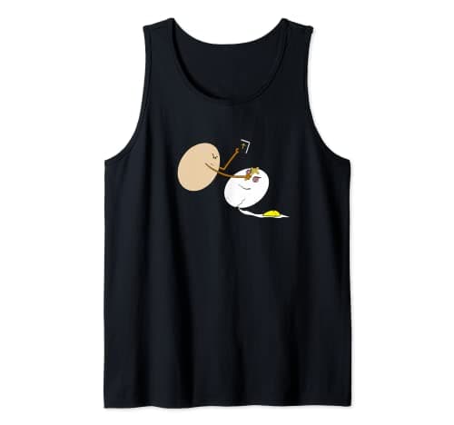 Image of Eggsorcism, exorcism bedeviled egg halloween food pun Tank Top