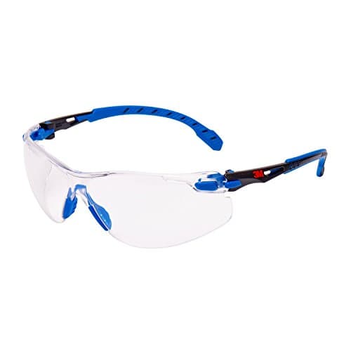 Image of 3M Solus Safety Glasses, Blue/Black frame, Scotchgard Anti-Fog, Clear Lens, S1101SGAF-EU