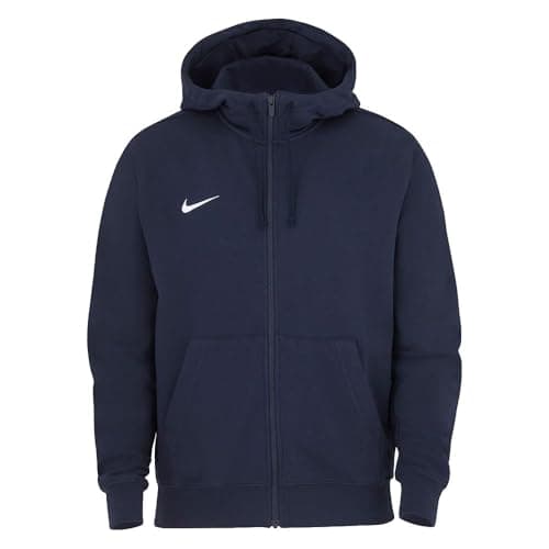 Image of NIKE Mens Team Club Full Zip Hoodie Ft - Obsidian