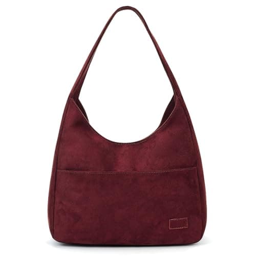 Image of ACUYE Leather Tote Bag for Women Large Slouch Hobo Bags Shoulder Purse Work Travel Tote Handbag