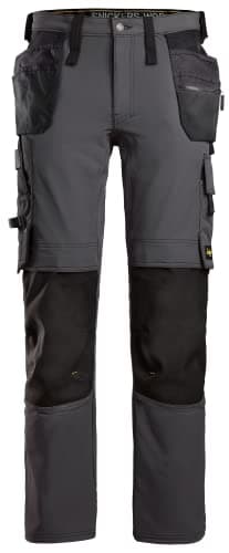 Image of Snickers Workwear AllroundWork, Full Stretch Pants 6371, Steel Grey, 33W x 34L
