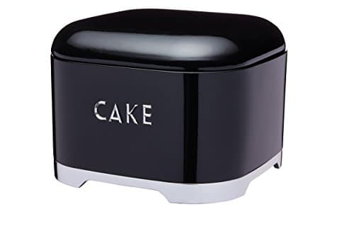 Image of KitchenCraft Lovello Cake Storage Tin, 26 x 2 cm (1" x 8") - Midnight Black