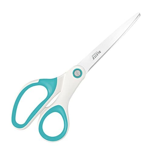 Image of Leitz Titanium Scissors, Right or Left Handed (Ambidextrous), 6.7 x 1.5 x 15 cm, Office Stationary, Ergonomic Handle, WOW Range, Ice Blue