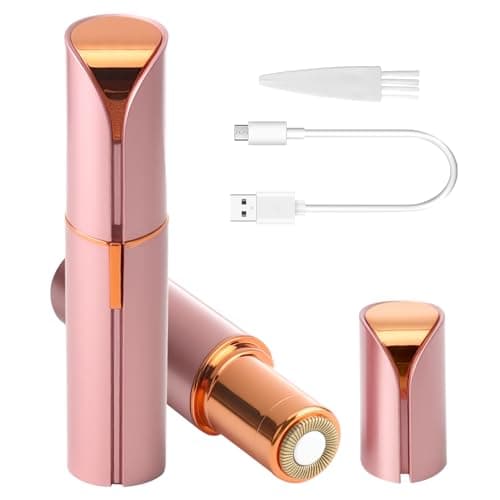 Image of Facial Hair Remover for Women, Face Hair Trimmer Painless Lady Shaver USB Rechargeable Facial Epilator, Portable Mini Electric Razor for Lips Face Body Peach Fuzz