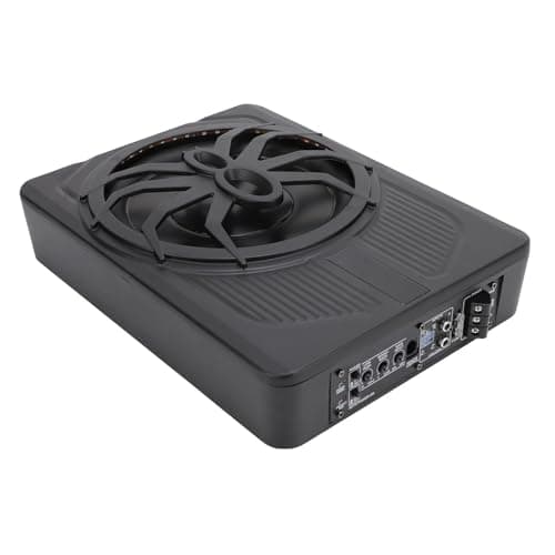 Image of Fabater 800W 10 Slim Under Seat Car Subwoofer, Car Audio Subwoofers Built-in Amplifier, Powered Truck Subwoofer Upgrade with Blue LED Ambient Light (Multicolor)