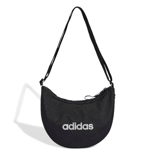 Image of adidas Women's LINEAR ESSENTIALS FESTIVAL BAG, Black/White, One size