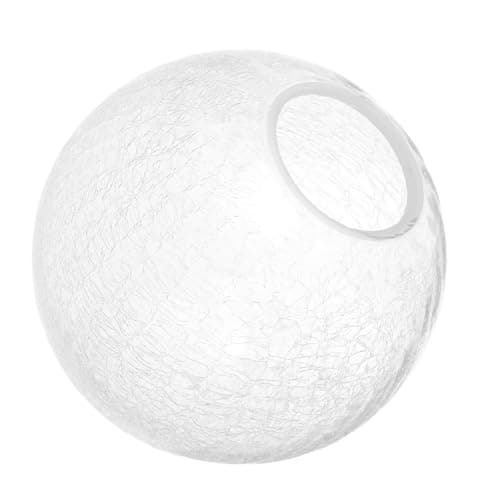 Image of CLISPEED Ball Crackle Glass Lamp Shade Replacement 5.91In Globe Cover for Indoor Wall and Bedroom Lighting Fixtures