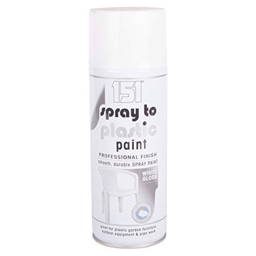 Image of Spray to Plastic Paint Professional Finish Smooth Durable Spray Paint 400ml Gloss (White)