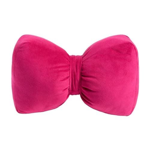 Image of OHS Bow Shaped Weighted Door Stop, Matte Velvet Fabric Decorative Door Stops for Home and Office Interior Doorstop Stopper Floor Decorative Doorstop Weighted, Hot Pink