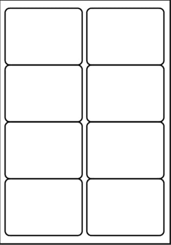 Image of SmithPackaging A4 Self Adhesive Address Labels, 8 Labels Per Sheet, 20 Sheets,99.1 x 67.7mm, 160 Labels