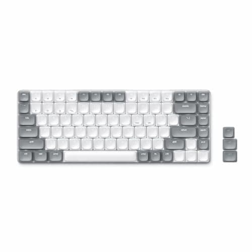 Image of Satechi SM1 75% Mechanical Keyboard, LED Backlit Bluetooth Keyboard, 84 Keys Compact Wireless, Gaming Keyboard for Mac and Windows - Light Grey/White, 𝗨𝗦 𝗤𝗪𝗘𝗥𝗧𝗬 𝗟𝗮𝘆𝗼𝘂𝘁