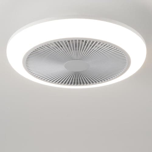 Image of HARPER LIVING Ceiling Fans with Lights and Remote, Dimmable LED Ceiling Fan Lamp, 50W 4000LM Quiet Fan Light with Cover for Bedroom Living Room Kitchen, 3 Color Changing/6 Speeds/Timing