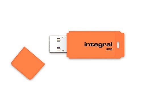 Image of Integral Neon 8GB USB 2.0 Flash Drive - Orange