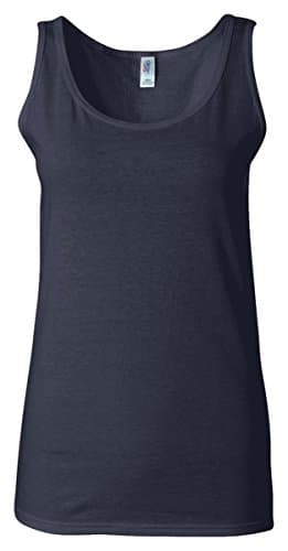Image of Gildan Ladies Soft Style Tank Top Vest (XL) (Navy)