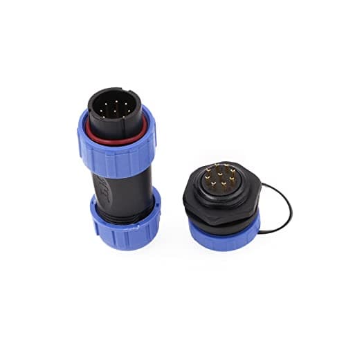 Image of ZBLZGP SP21 9 Pin Back Nut Welding Electric Waterproof Connector Male and Female Panel Mount Plug Socket Aviation Circular Power Cable Wire Connector