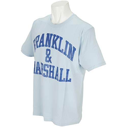 Image of Franklin & Marshall Pastel Blue Logo Print T-Shirt Small