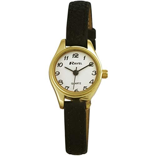 Image of Ravel - Women's Petite Cocktail Watch - Black/Gold Tone