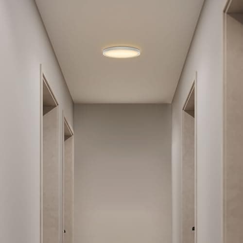 Image of VIPMOON 6W LED Ceiling Light, Mini Size Ultra-Thin Bathroom Light, Warm White 3000K Ceiling Light, Modern Round Flush Ceiling Lights for Hallway Entrance Porch Storeroom Cupboard