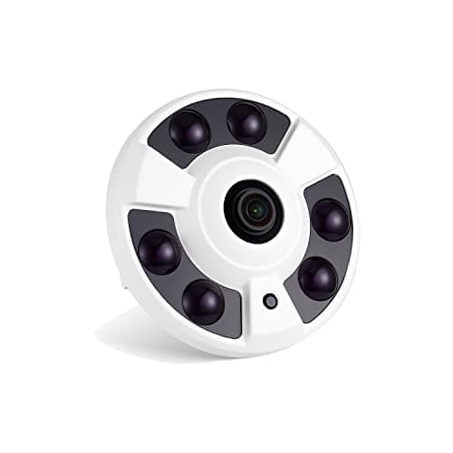 Image of REVODATA 5MP Fisheye POE IP Camera,Indoor CCTV Security fisheye 1.7mm Lens 180° View 6 LED IR Night Vision CCTV video camera,P2P H.265 Motion Detection POE IP camera (IF02-P-HS)