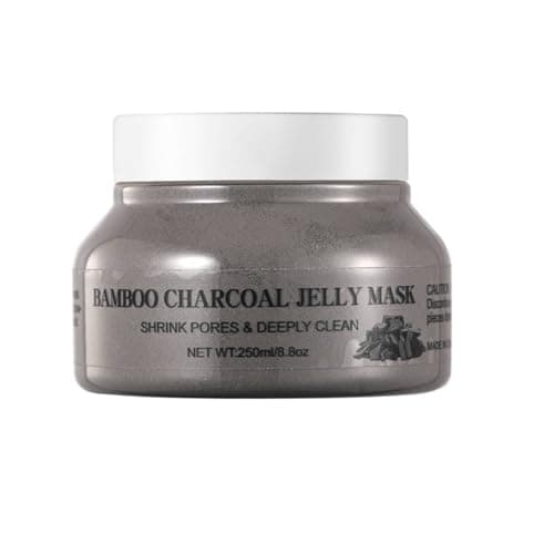 Image of Britains Beauty Ultimate Jelly Masks - 10 Varieties for All Skin Types: Brightening, Hydration, Anti-Aging, Acne Treatment, Natural Ingredients, 250ml Each (Bamboo Charcoal Jelly Mask)