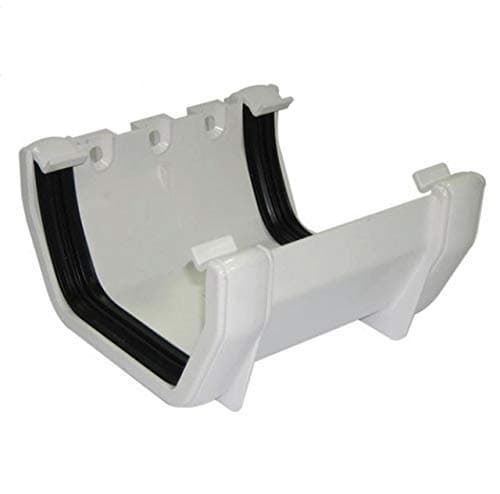 Image of FLOPLAST 114mm Square Union Gutter Bracket - White - Pack of 2