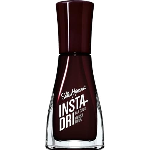 Image of Sally Hansen Insta-Dri Nail Polish, Go Garnet, 60 Seconds Quick Drying, Long Lasting, Streak Free, Shiny Finish, 3-in-1 Formula, Built in Base and Top Coat, 9.17ml
