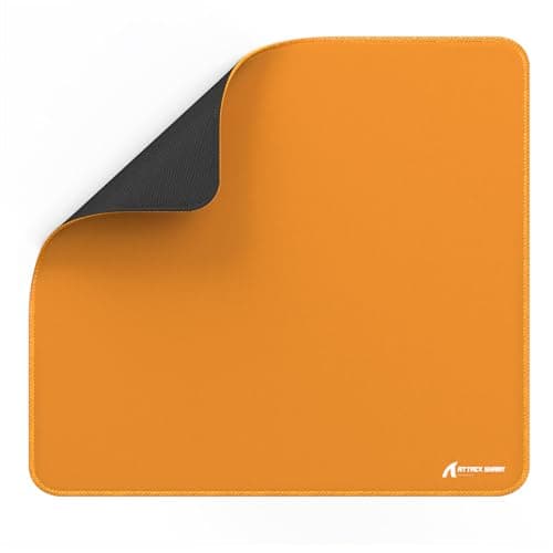 Image of ATTACK SHARK CM02 eSports Gaming Mouse Pad, Water Resistant Coating Large Mouse Mat, Fine Sand-Like Texture Surface, Slip-Resistant Bottom, Micro-Knit Stitched Edges, 450x400x4mm - Orange