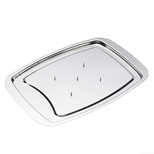 Image of Meat Carving Tray Board - Stainless Steel Carving Tray With Spikes - Carving Tray - Spiked Meat Tray - Perfect For Turkey Carving