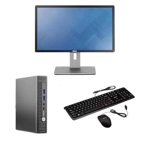 Image of COMPUCLEAR Complete 22” Monitor Desktop PC Bundle - HP Mini PC, Intel Core i3, 8GB RAM, 256GB SSD, Windows 11 Pro, WiFi, Keyboard & Mouse (Renewed)