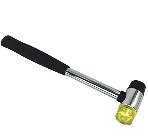 Image of AKORD Rubber Mallet Hammer 25mm Nonslip Grip Dual Mini Rubber and Nylon Head Face