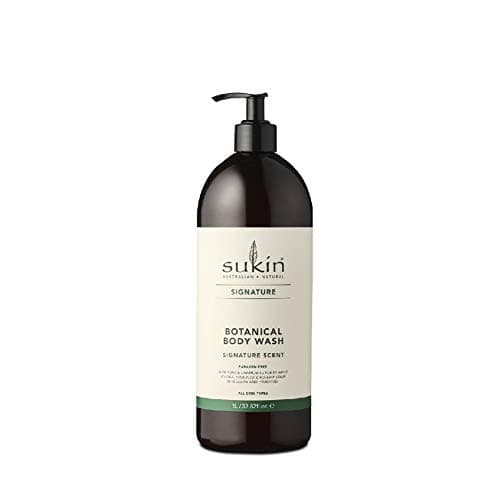 Image of Sukin Signature Body Wash 1L, Natural Soap-Free Cleansing with Aloe Vera, Jojoba & Rosehip Oil, Hydrating & Soothing Formula, Australian Made & Owned, Vegan, Cruelty-Free