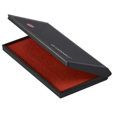 Image of Q-Connect KF15441 Large Stamp Pad Metal Case Red