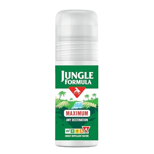 Image of Jungle Formula Maximum Strength Insect Repellent Roll On (50ml - 50% DEET) - Up to 12 Hour Protection Against Mosquitoes, Ticks & Biting Insects - for Travel & Domestic Use