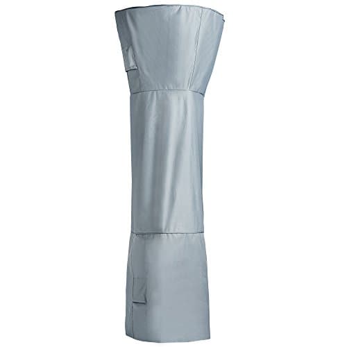 Image of VonHaus Patio Heater Cover – Heavy Duty Waterproof Cover for Outdoor Heaters, Anti-UV Breathable Mesh, Windproof, Grey 420D Polyester with Full Length Zip & Padded Handle (91 x 251cm)