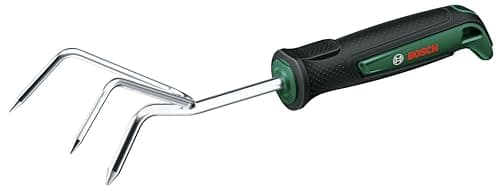 Image of Bosch Garden Hand Tool Garden Grubber (Hand Cultivator, for Loosening and Aerating Soil in Beds, Robust, Stainless Steel, Soft Grip Handle, Ergnonomic Design)