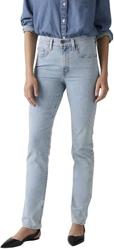 Image of Levi's Women's Jeans 724 with Stretch, Straight Fit, Blue (Siren Singer), W31/L32
