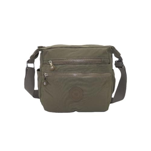 Image of YDezire Nylon Crossbody Bag for Woman with Adjustable Shoulder Strap, Lightweight Handbag Multi-pocket Casual Day Bag, Shoulder Bag, Travel HandBag (Light Brown)
