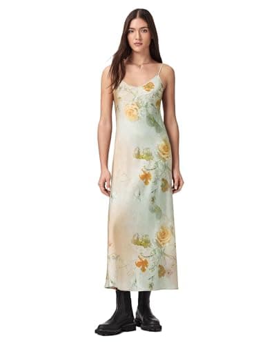 Image of Allsaints Womens Bryony Dress, Haze Blush Pink, 14