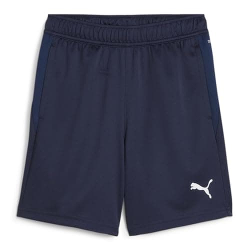 Image of PUMA Unisex Teamgoal Training Jr Knitted Shorts, Puma Navy-puma White-Persian Blue, 140 EU